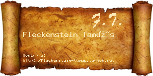 Fleckenstein Tamás névjegykártya